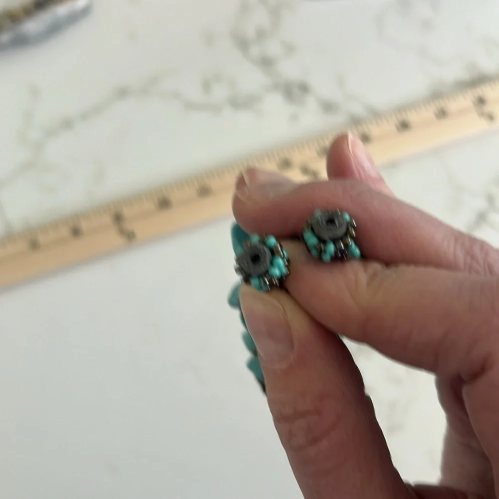 turquoise stone braided bracelet